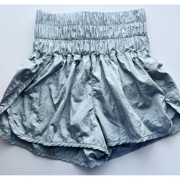 Free People Movement • The Way Home Shorts Arctic Mist Gray Silver Size Small - Picture 5 of 11